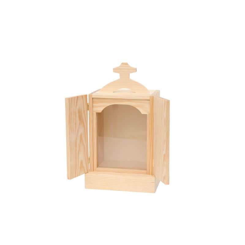 ORATORIO PINHO COM VIDRO 22x18x30CM
