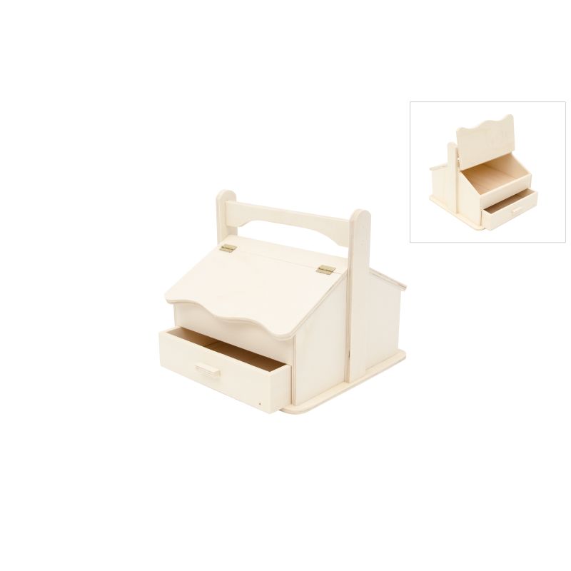 CAIXA COSTURA 2 TAMPAS PEQUENA 21x21x19CM