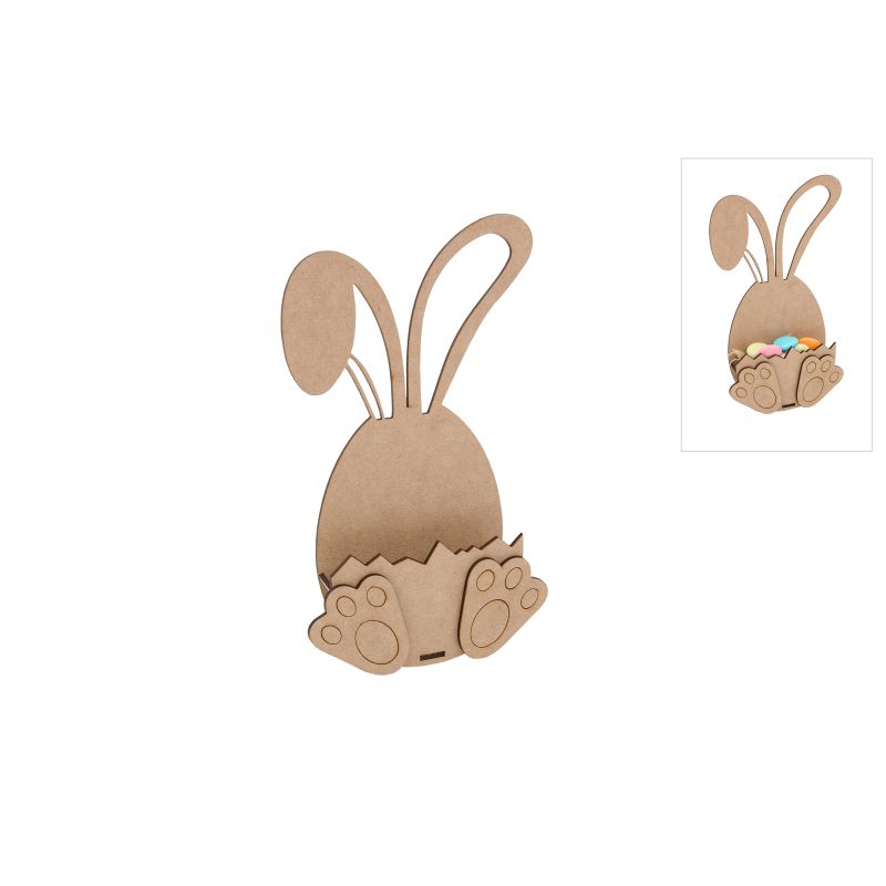 KIT CAIXA COELHO 15X3X25X0.3CM MDF