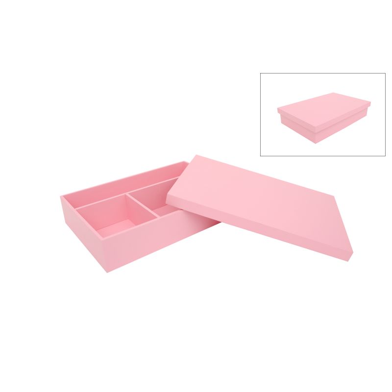 CAIXA P/ BATIZADO LACADA 38X25X7.5CM ROSA BEBE