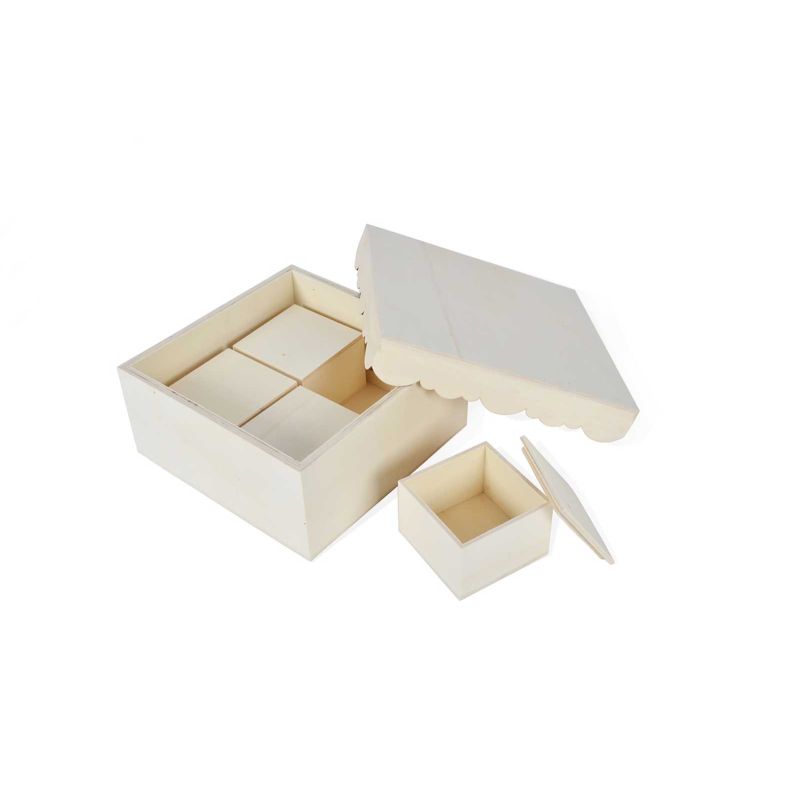 CAIXA DE RECORDAÇÕES 17X17X8.4CM C/4CX 7X7X5CM