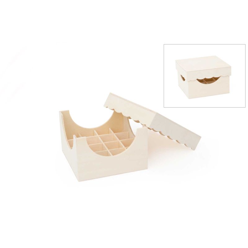 CAIXA 15X15X9.5CM C/DIV P/VERNIZ