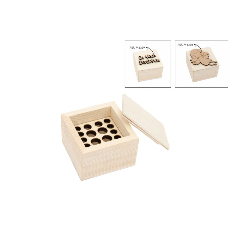 SET 6 CAIXAS P/DENTES C/TAMPA 6X6X4.5CM