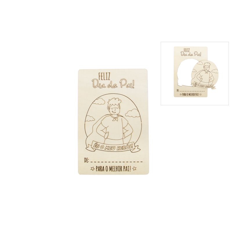 SET 4 POSTAIS DIA DO PAI 10X15X0.3CM CHOUPO