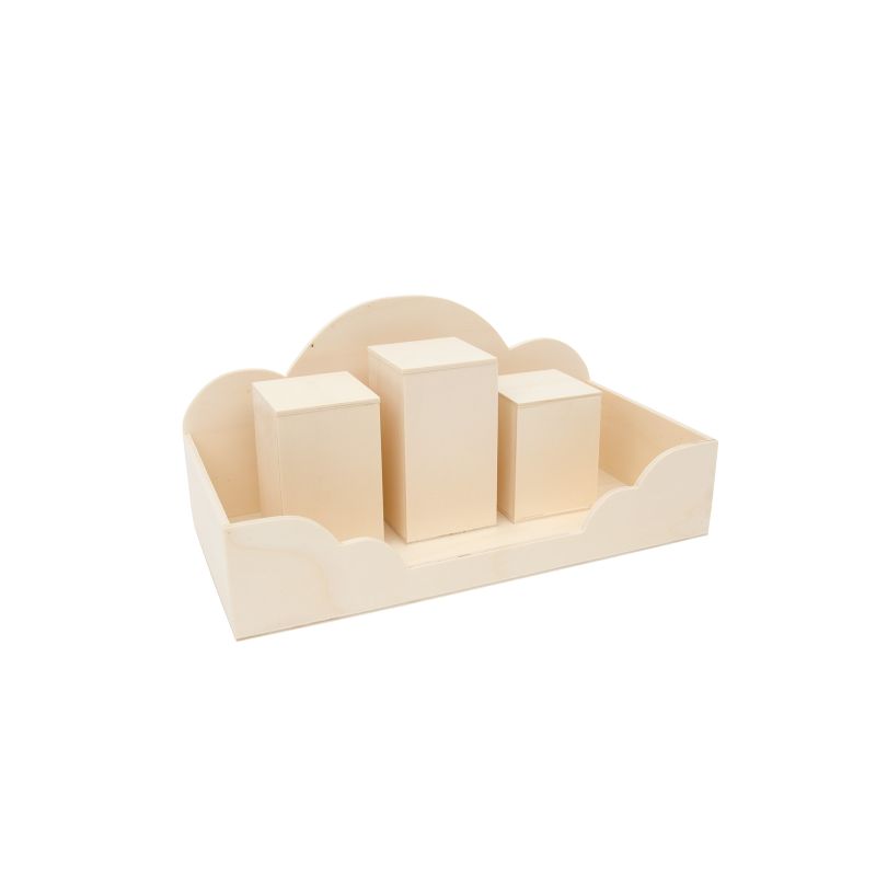 BASE 40X20X18.5CM C/3 POTES 8 x 8 x 15-13-11CM altura