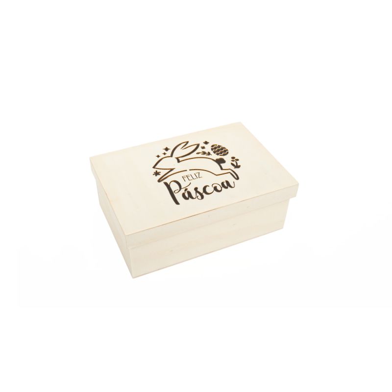 CAIXA FELIZ PÁSCOA 22X15X8CM
