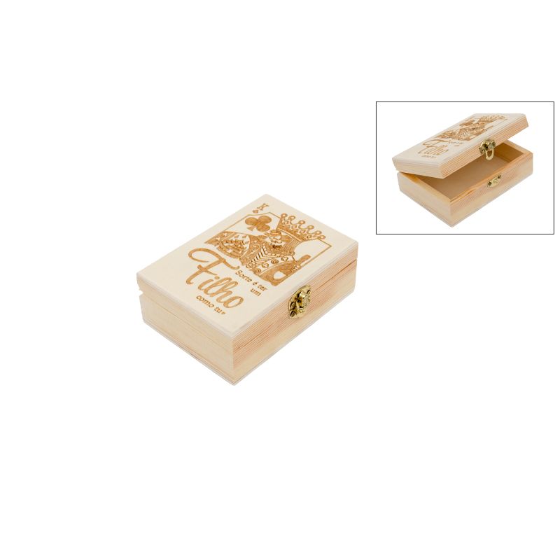 SET 4 CAIXAS FILHO 12X8.5X4.5CM P/1 BARALHO CARTAS