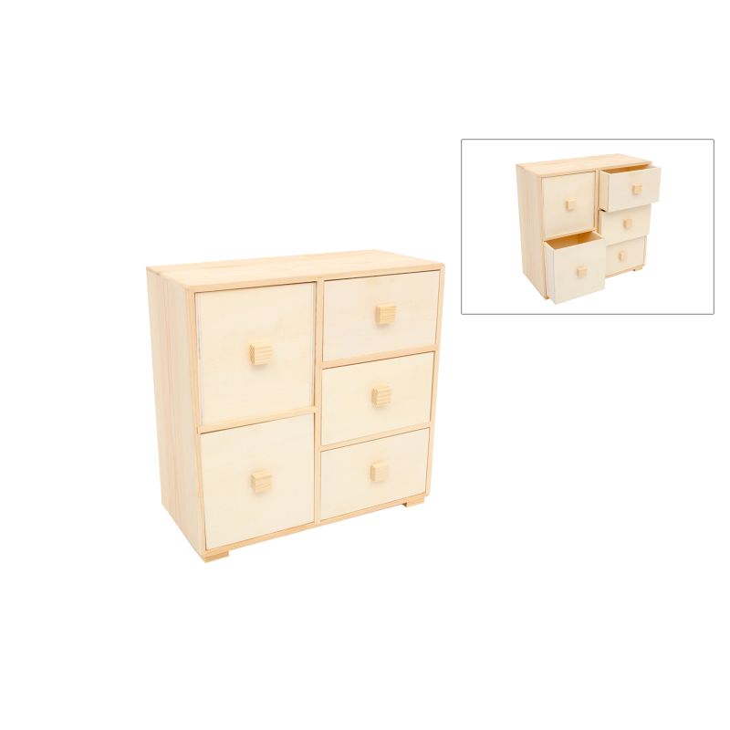 CAIXA 5 GAVETAS 32X14X30CM