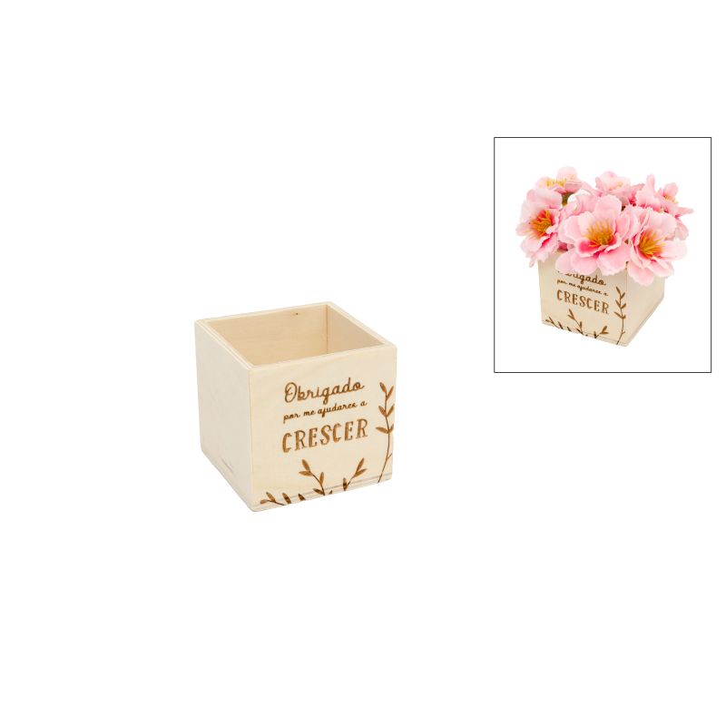 SET 6 VASOS C/ FRASE 6X6X5X0.4CM