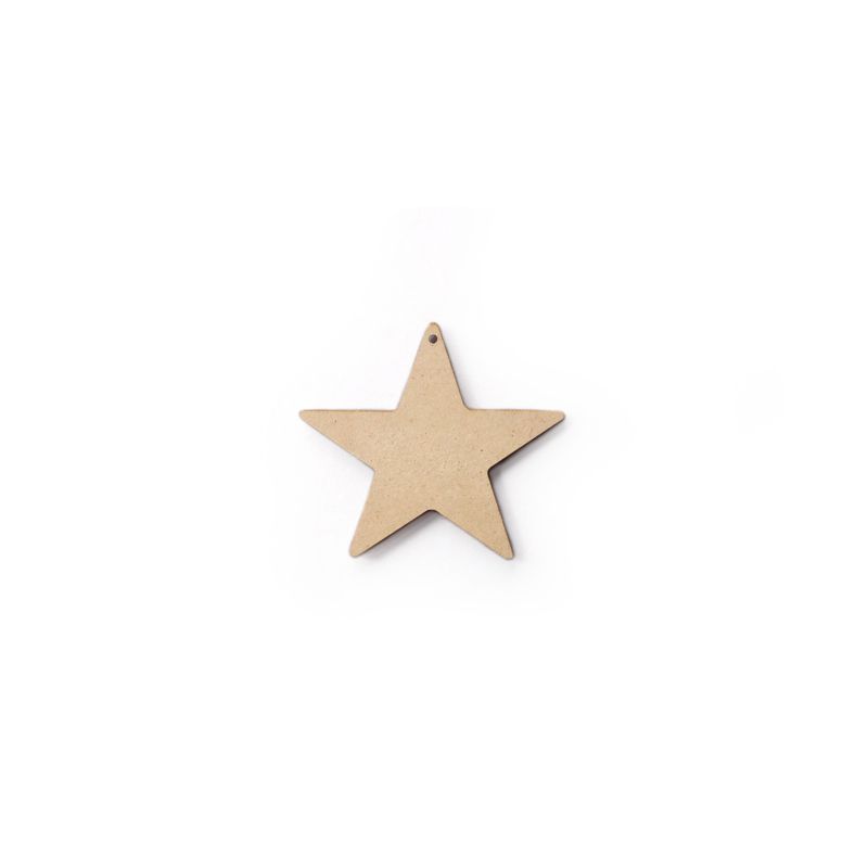 SET 12 ESTRELAS 6.8X6.3X0.3CM MDF
