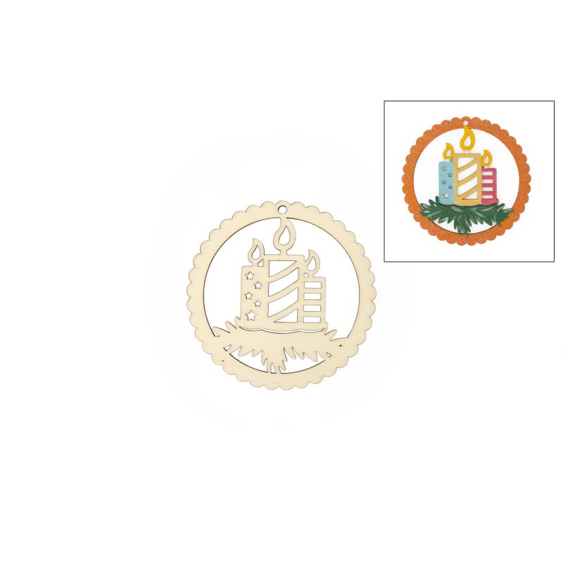 SET 6 APLICACOES VELA 10X0.3CM CHOUPO