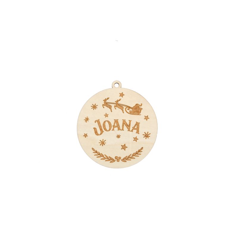 BOLA DE NATAL C/ NOME PERSONALIZAVEL D.9X0.4CM CHOUPO