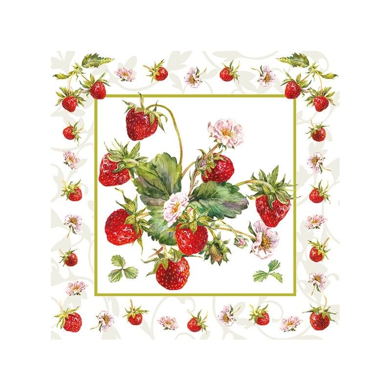 Guardanapo Fresh Strawberries 30x30cm