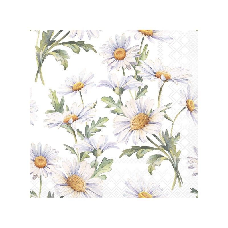 Guardanapo BEAUTIFUL DAISIES WHITE 30x30cm