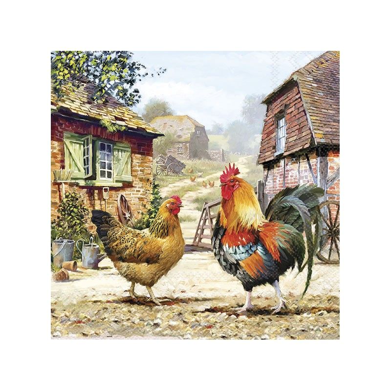 Guardanapo ROOSTER RANCH 30x30cm