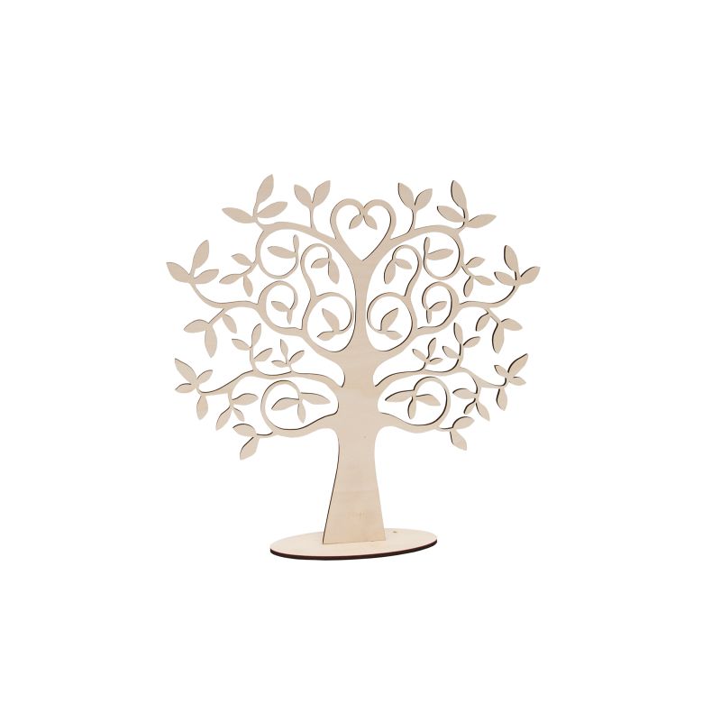 ÁRVORE 42.4X42.5X0.6CM C/ BASE 20X8X0.6CM CHOUPO