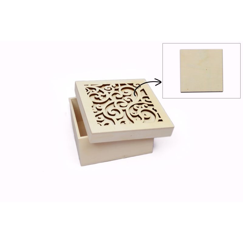 CAIXA RENDILHADA 16X16X8CM C/PLACA