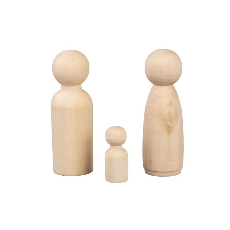 CONJ. 3 FIGURAS MADEIRA 7.7-3.3CM RAYHER