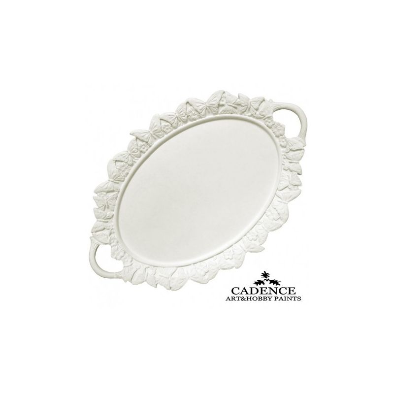 BANDEJA BORBOLETAS RESINA CADENCE 37x25 CM