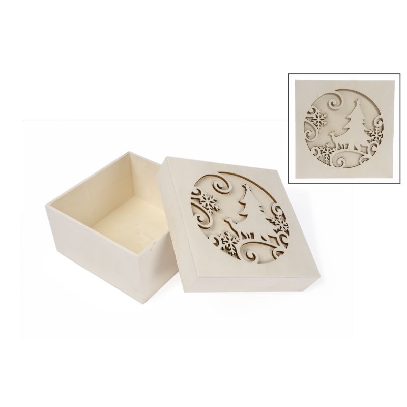 CAIXA C/ARVORE+PLACA 16X16X8CM