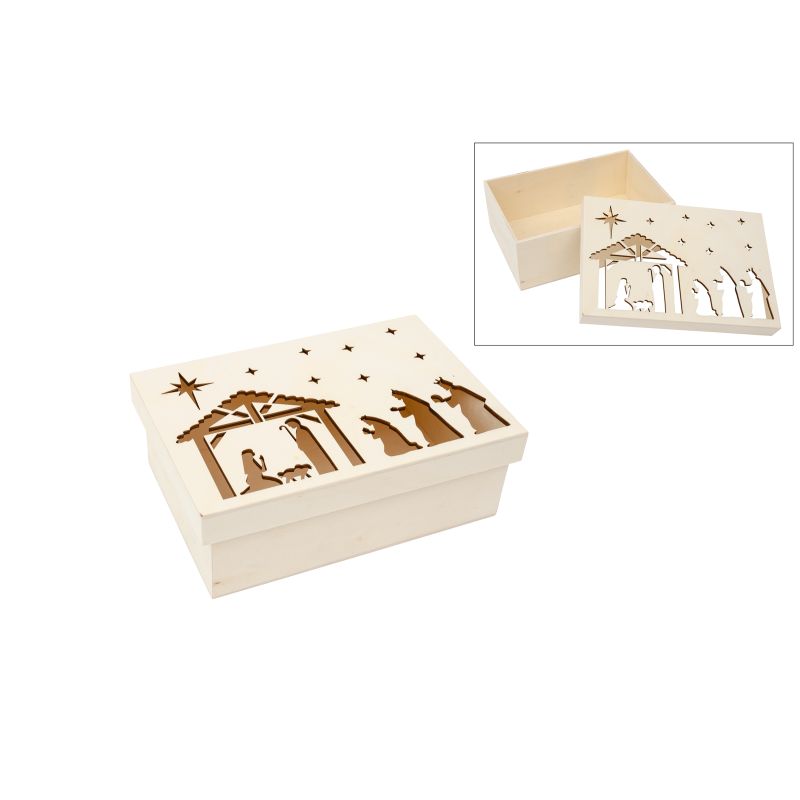 CAIXA C/RECORTE PRESEPIO 22X15X8CM