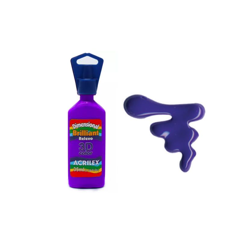 DIMENS. RELEVO 3D BRILH. 35ML VIOLETA COB. 12112540 ACRILEX 
