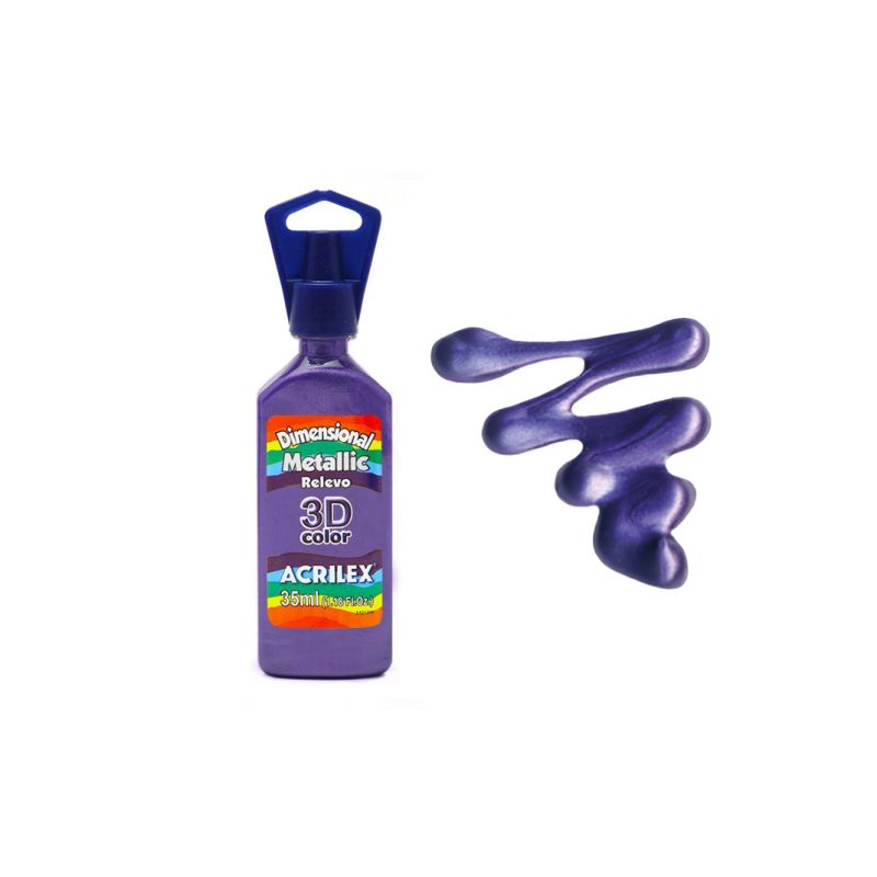 DIMENS. RELEVO 3D METALLIC 35ML VIOLETA 12312561 ACRILEX 