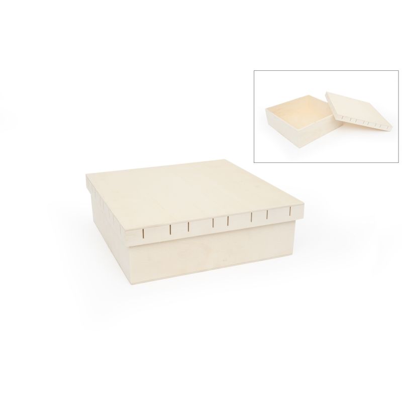 CAIXA C/TAMPA C/RANHURAS 31.5x31.5x10CM