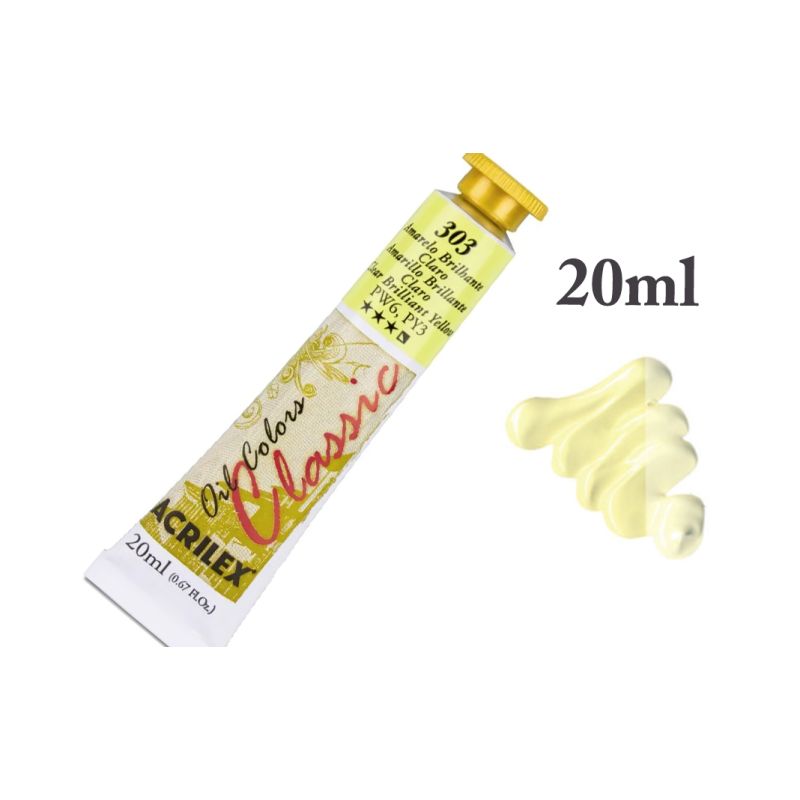 Tinta de Oleo Amarelo Brilhante Claro