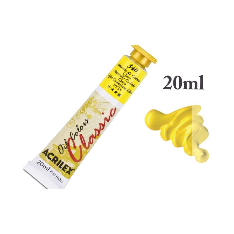 Tinta de Oleo Amarelo de Cádmio Claro