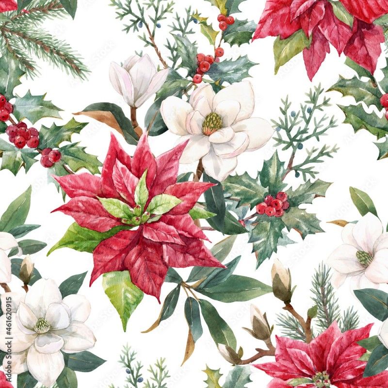 Guardanapo CHRISTMAS FLORALS 30x30cm