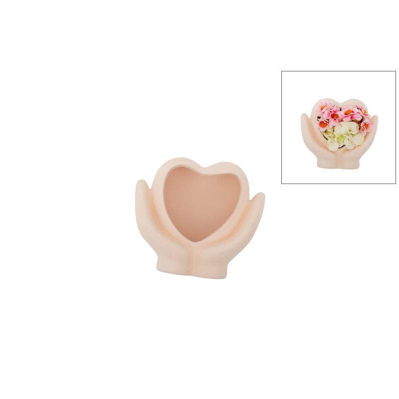 MAOS C/ CORAÇAO ABERTO 17.5X15X7CM