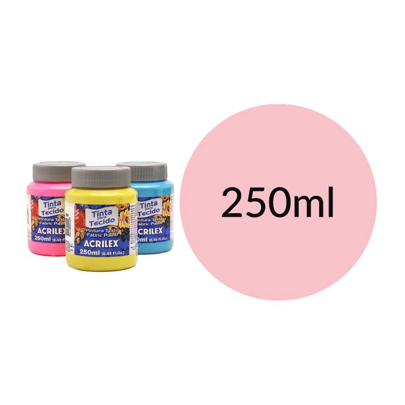 Tinta Tecido 250ML Rosa Bebe