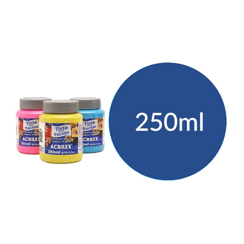 Tinta Tecido 250ML Azul Cobalto