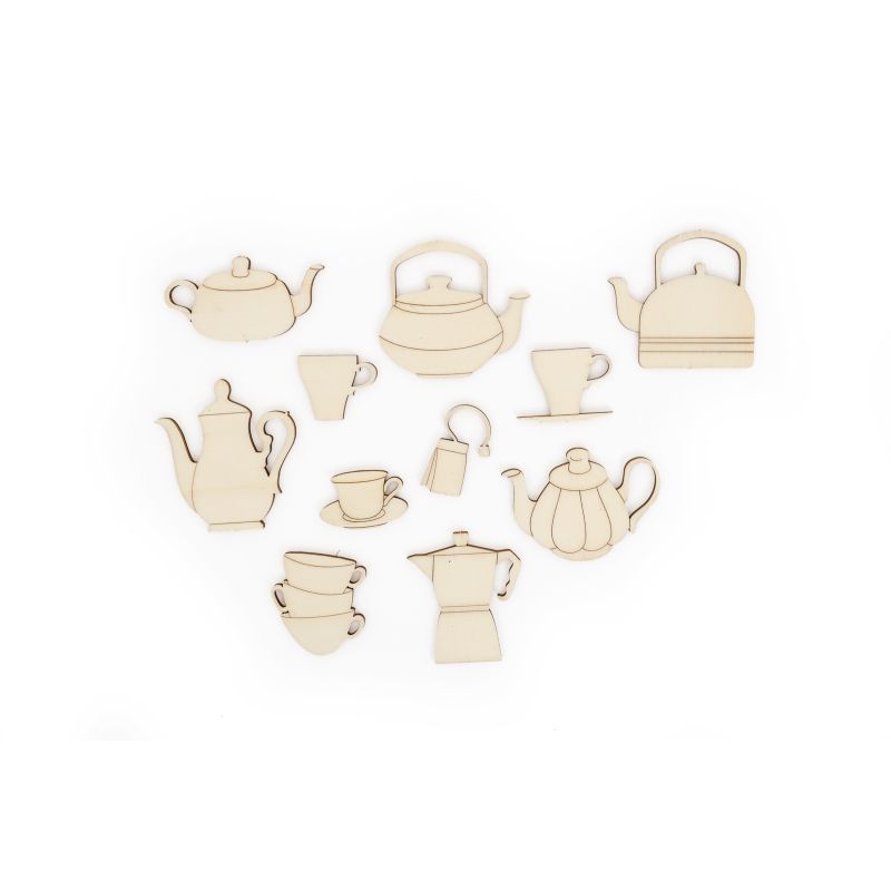 SET 11 APLICAÇÕES CHÁ 6X0.3CM CHOUPO