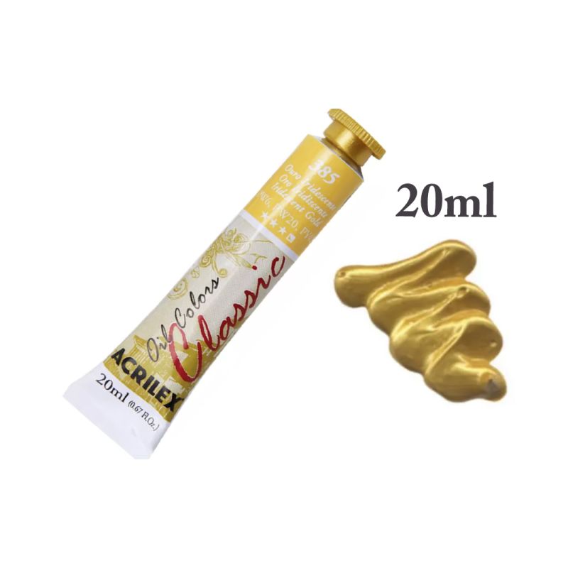 Tinta de Oleo Metal Ouro Iridescente 