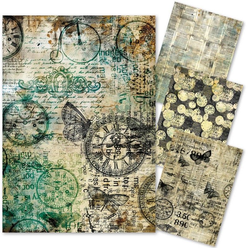 MixedMedia rice paper A4 Time Capsule