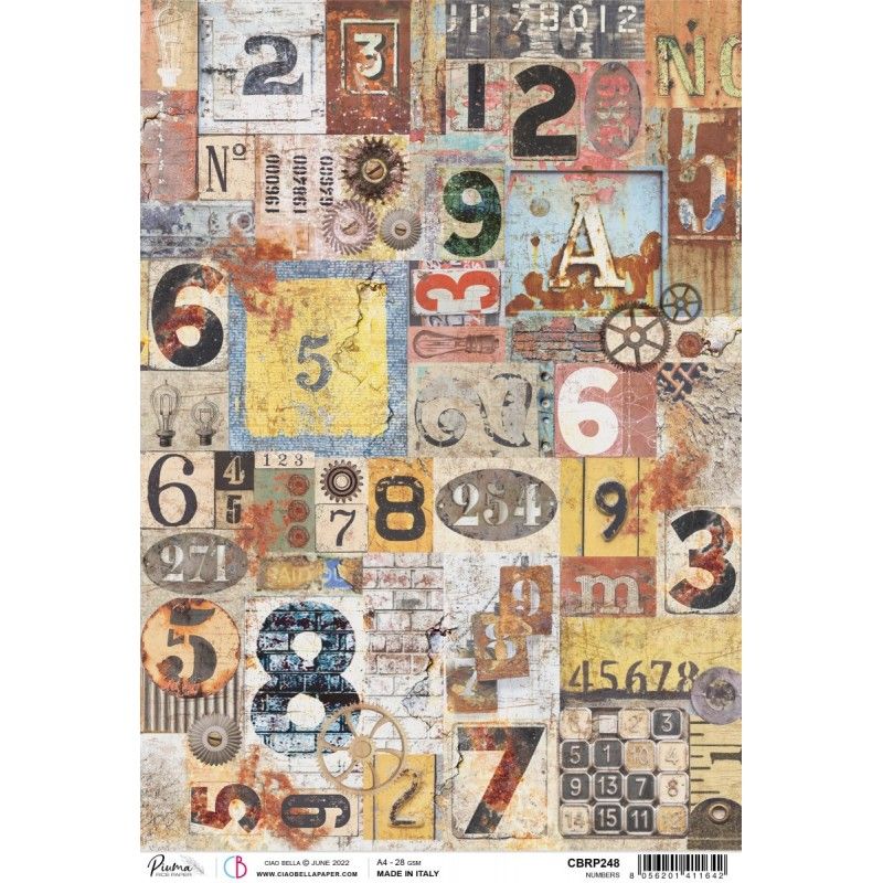 Rice Paper A4 Piuma Numbers