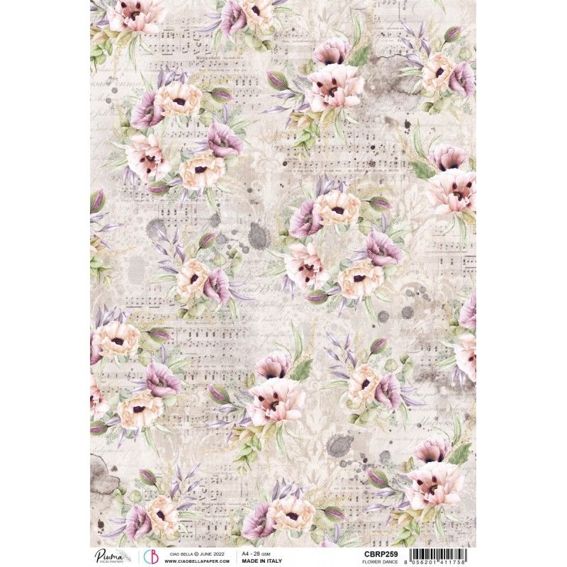 Rice Paper A4 Flower Dance