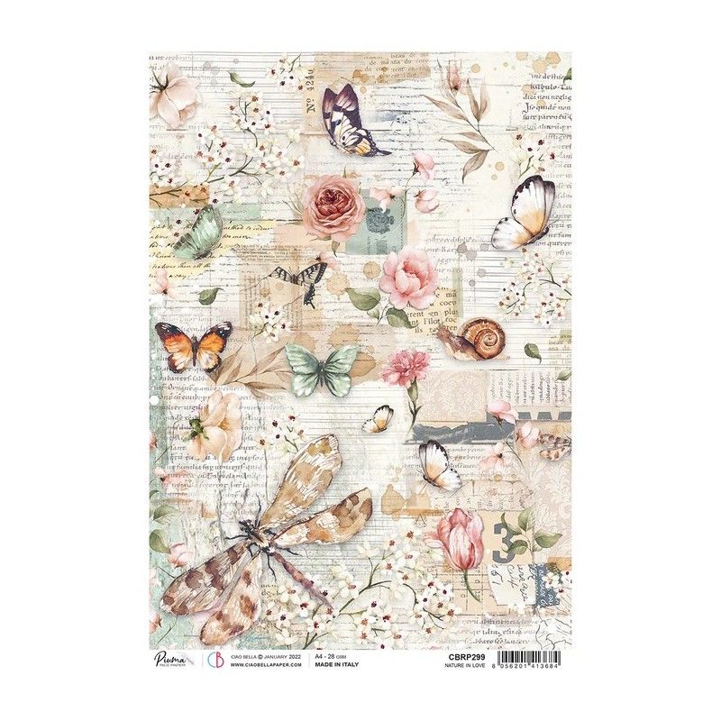 Rice Paper A4 Piuma Nature in Love