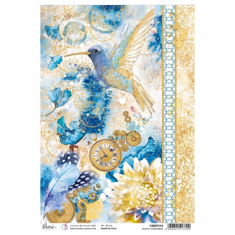 Rice Paper A4 Piuma Radiant Hummingbird