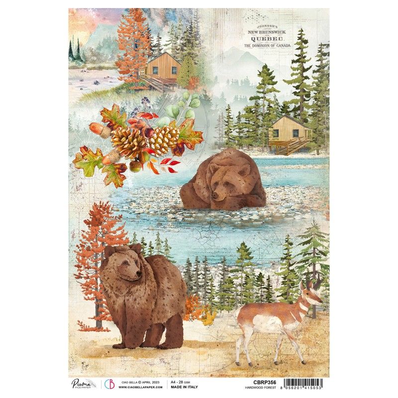 Rice Paper A4 Piuma Harwood forest