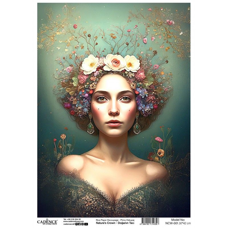 Papel Arroz 30x42cm CADENCE - Nature Crown