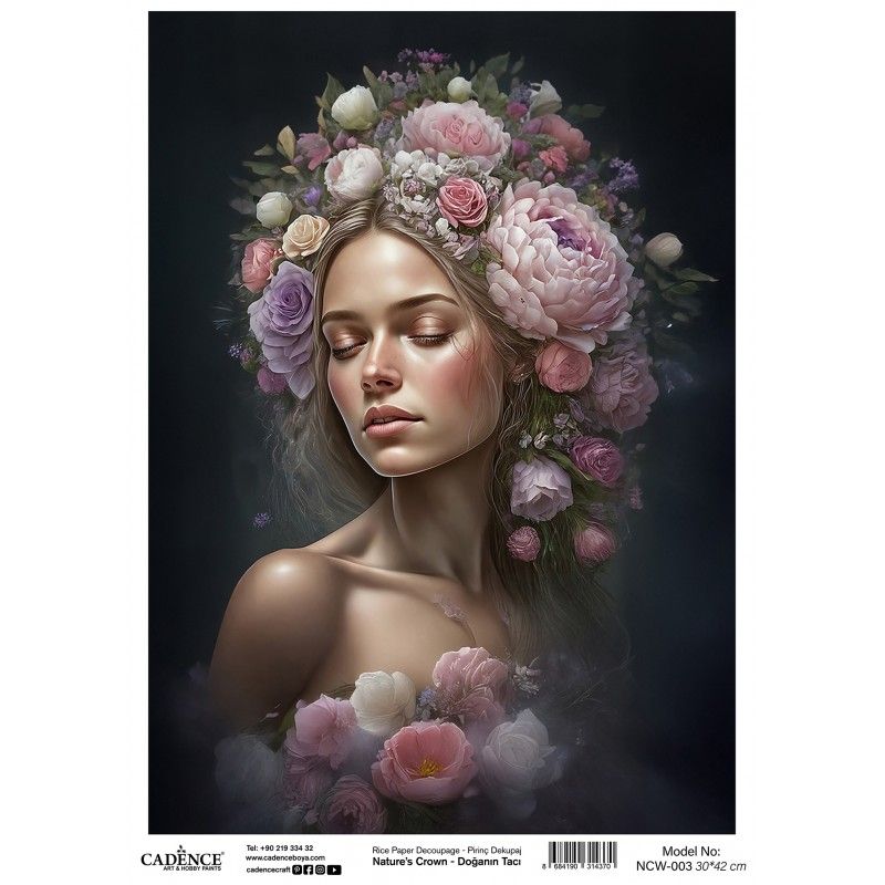 Papel Arroz 30x42cm CADENCE - Nature Crown