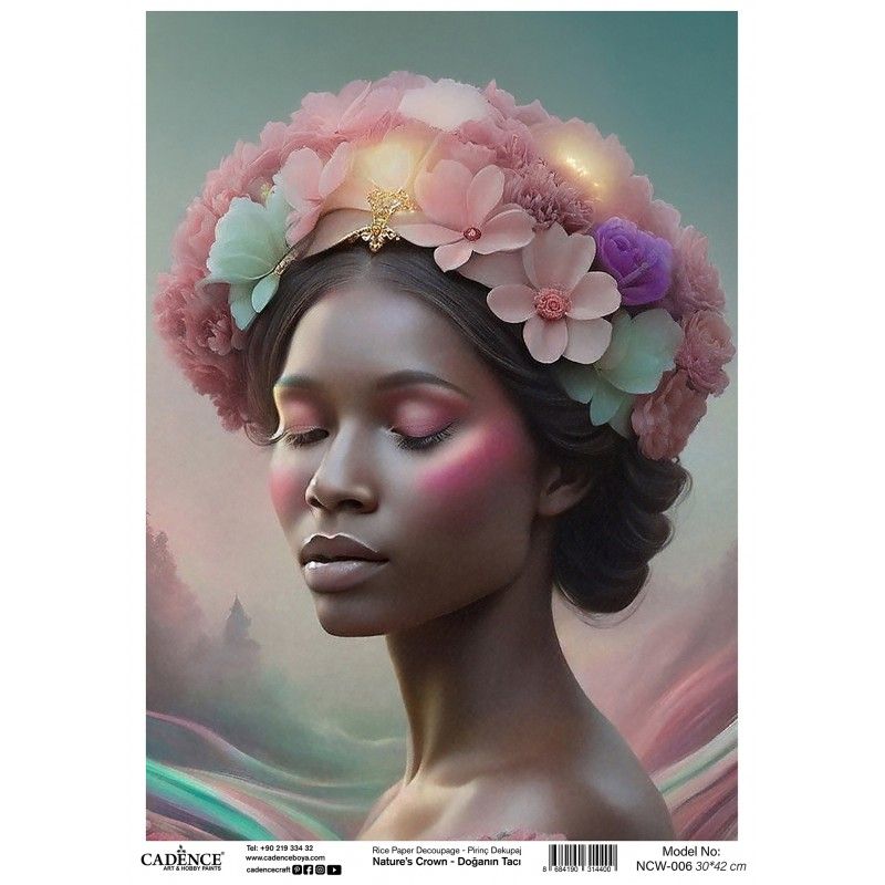 PAPEL ARROZ 30x42 CM CADENCE - Nature Crown