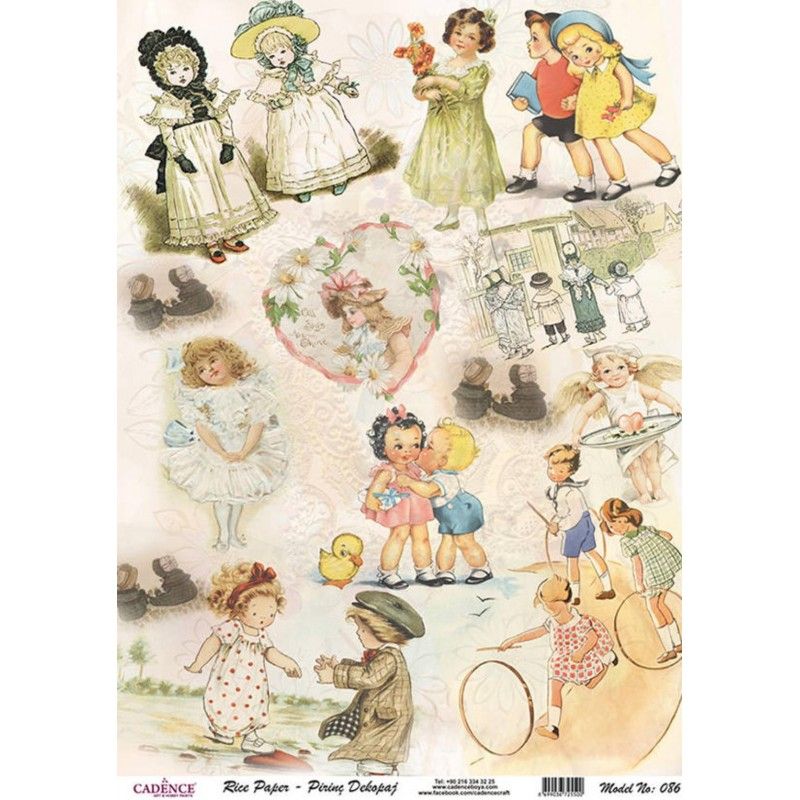 Papel de Arroz VINTAGE CHILDRENS 30x41cm