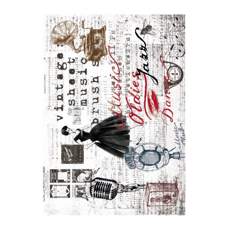 Papel de Arroz JAZZ MUSIC OLDIES 30x41cm