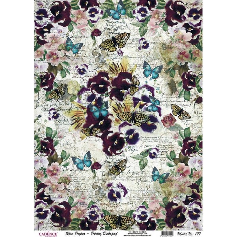 Papel de Arroz PENSAMIENTOS 30x41cm