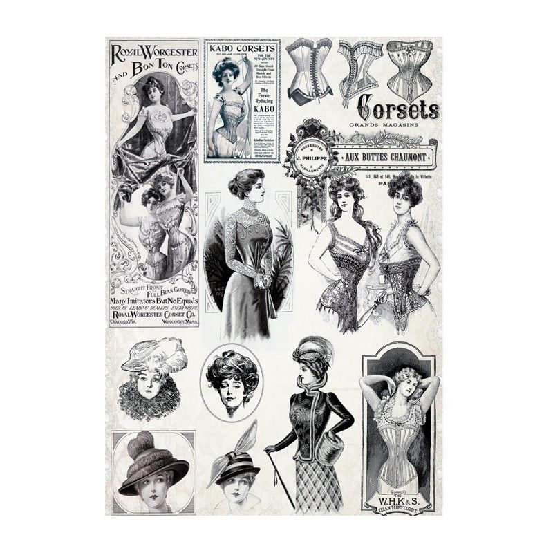 Papel de Arroz CORSETS 30x41cm