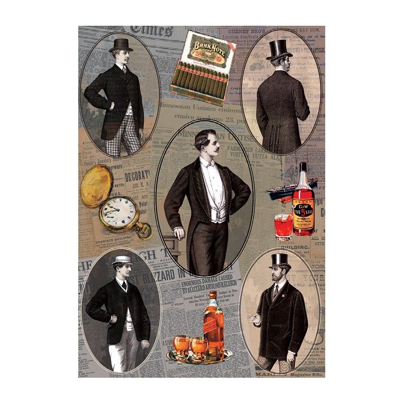 Papel de Arroz GENTLEMAN 30x41cm
